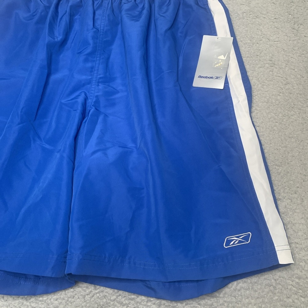 Vintage 2004 Reebok Performance Gym Shorts Deadstock Mens Size XL Blue & White - Picture 2 of 9